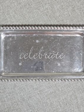 Mariposa Celebrate Silver Tray Recycled Aluminum Gift Dish